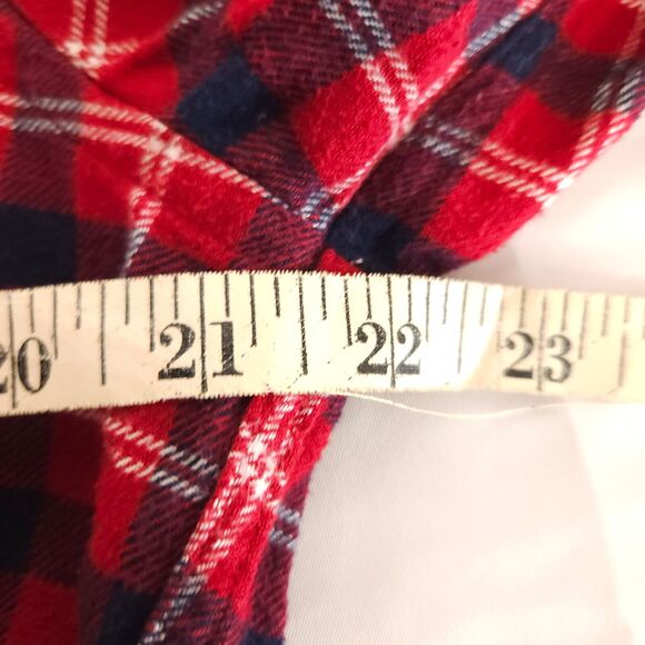 Brooks Brothers Mens Medium Red Blue Plaid Flannel Button Down Shirt - Picture 4 of 6